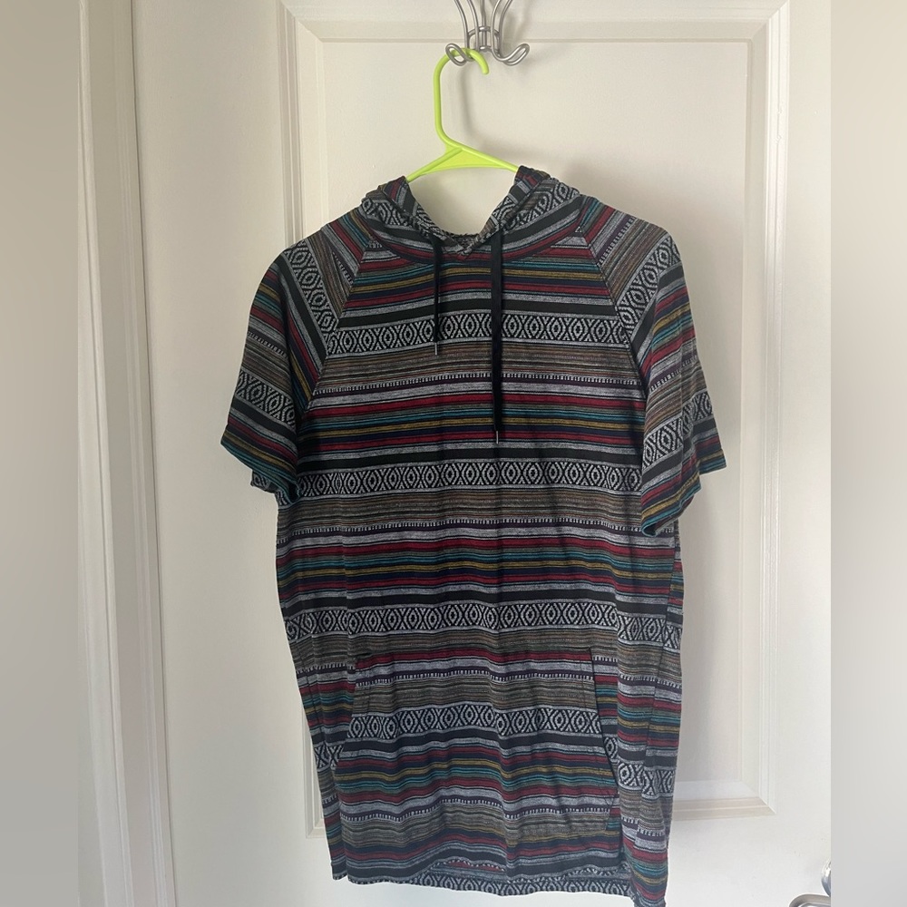 Short Sleeve Light Hoodie Beautiful Giant Large Coogi Print